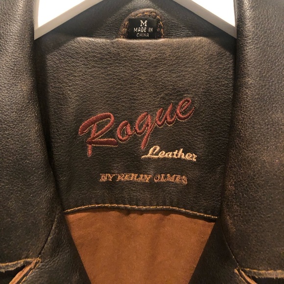 RARE Rogue Leather Car Jacket by Reilly Olmes Chocolate Color Men’s Size M - Picture 6 of 11